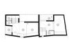 Doppelhaus, Grundriss Dachgeschoss: Galerie (13), Dusche?/?WC (14), Luftraum (15), Abstellraum (16) und Terrasse (17).