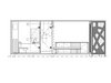 Vertikalschnitt B: Toilette und Dusche liegen nebeneinander. Der Schlafraum schliesst mit raumhohen, zweifach verglasten Panoramafenstern ab. Die überdachte Terrasse bietet einen geschützten Aussenraum.
