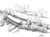 Die neue Holzbrücke über die Autobahn A6 dient Fussgängern und Velofahrern als Verbindung zwischen der Gemeinde Rubigen und dem Naherholungsgebiet an der Aare.

