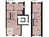 Grundriss einer 5,5-Zimmer-Wohnung mit rund 210 Quadratmetern auf zwei Etagen. 
